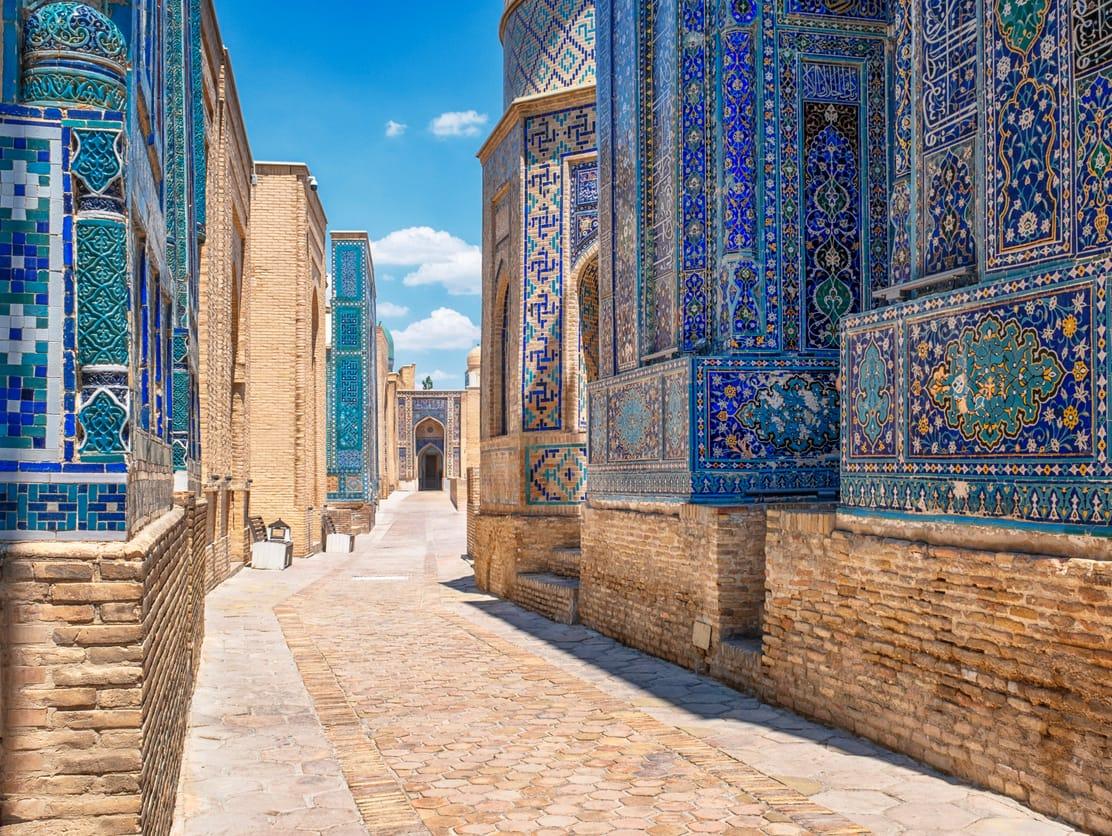 Tombs of Shah-i Zinde in Semerkand, Uzbekistan. Photo: tunart/iStock